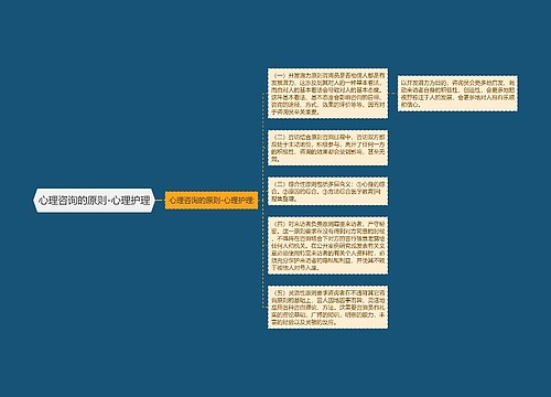 心理咨询的原则-心理护理