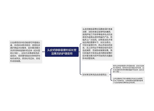 头皮式静脉留置针延长管活塞夹的护理使用