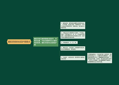 腰肌劳损的社区护理要点