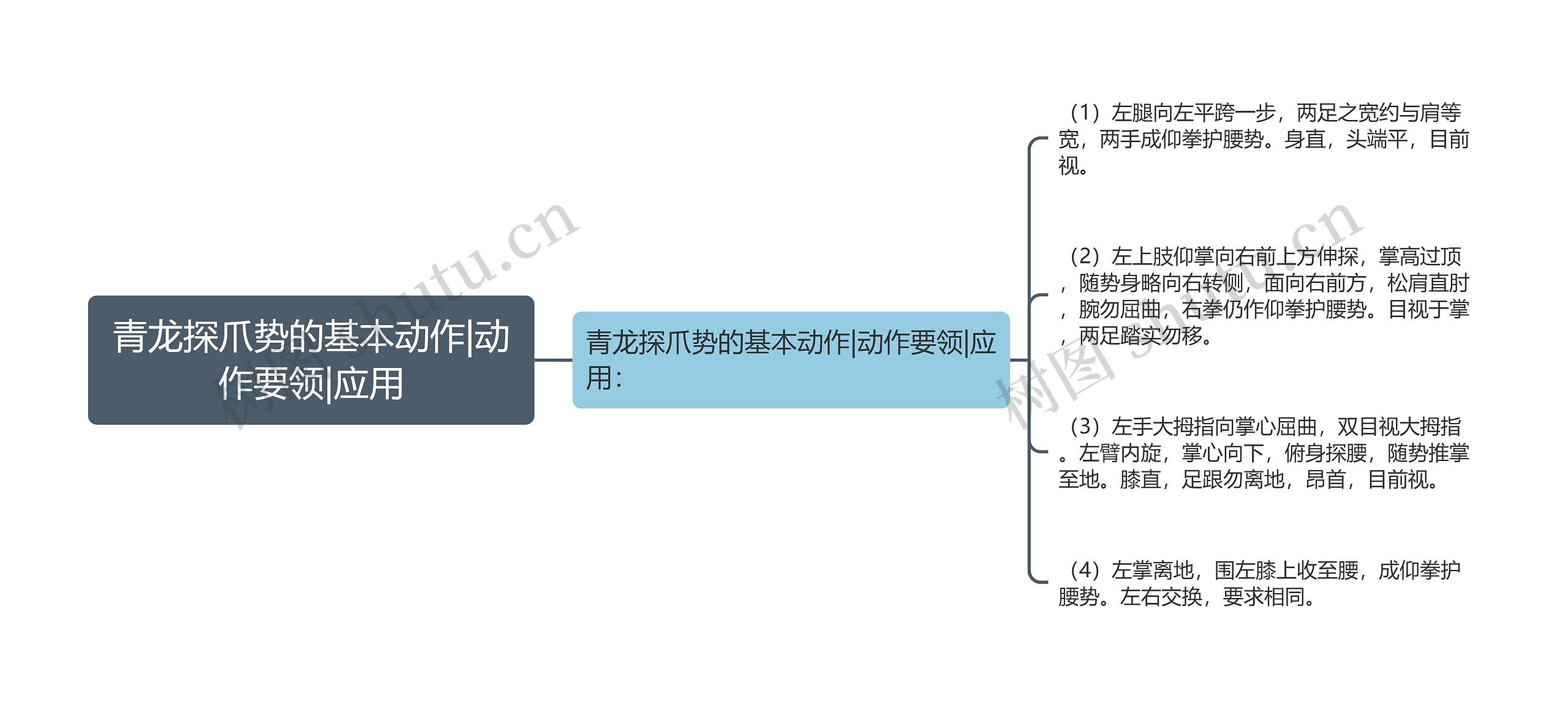 青龙探爪势的基本动作|动作要领|应用思维导图