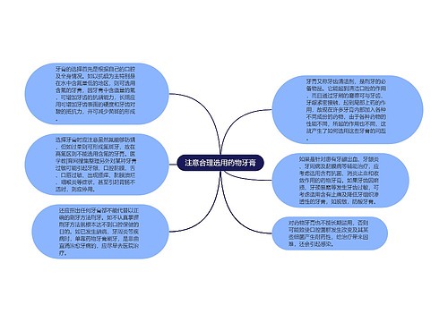 注意合理选用药物牙膏