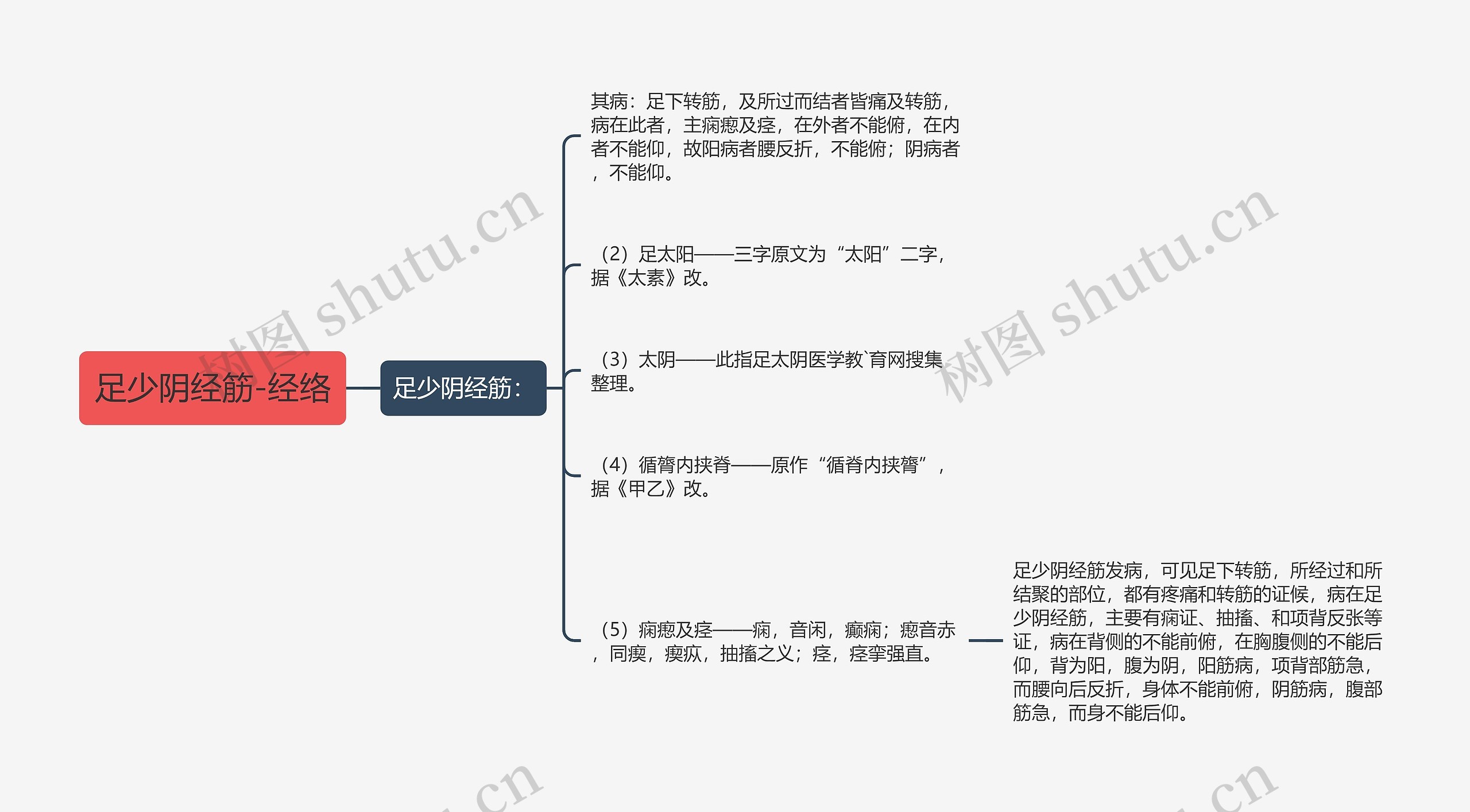 足少阴经筋-经络思维导图