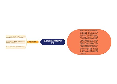 小儿疱疹性口炎家庭护理要点