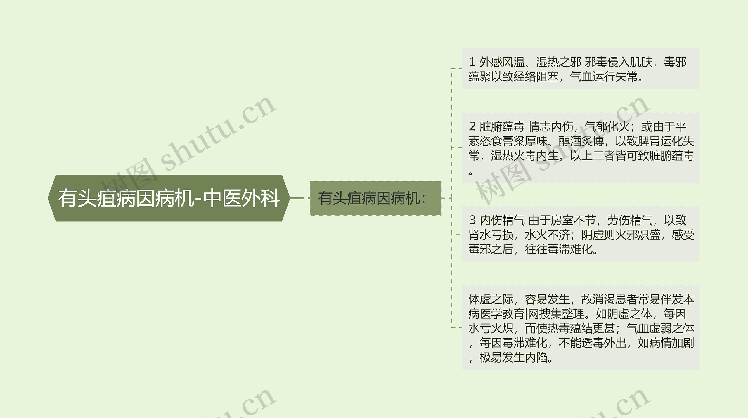 有头疽病因病机-中医外科思维导图