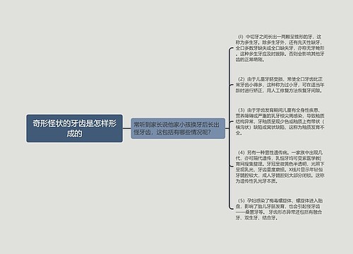 奇形怪状的牙齿是怎样形成的