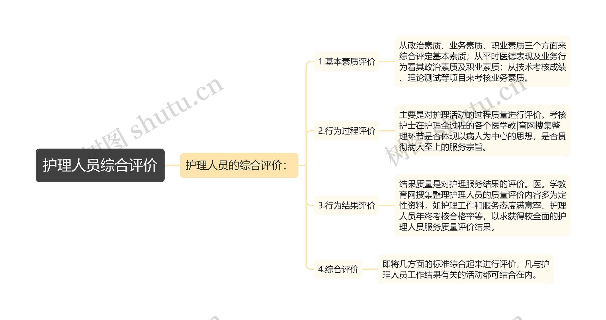 护理人员综合评价思维导图