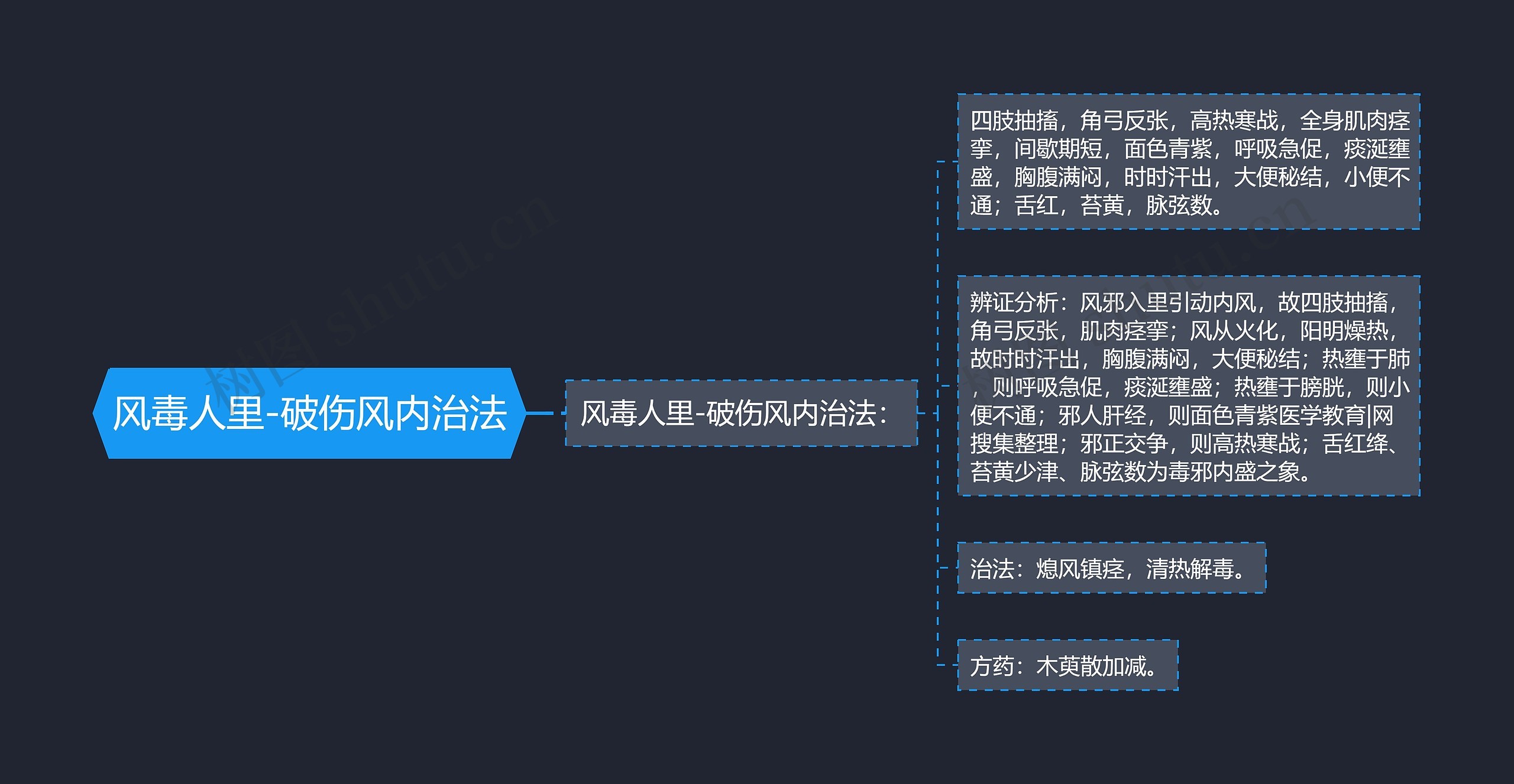 风毒人里-破伤风内治法思维导图