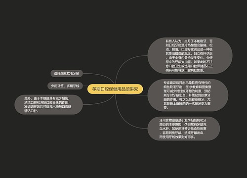 孕期口腔保健用品须讲究