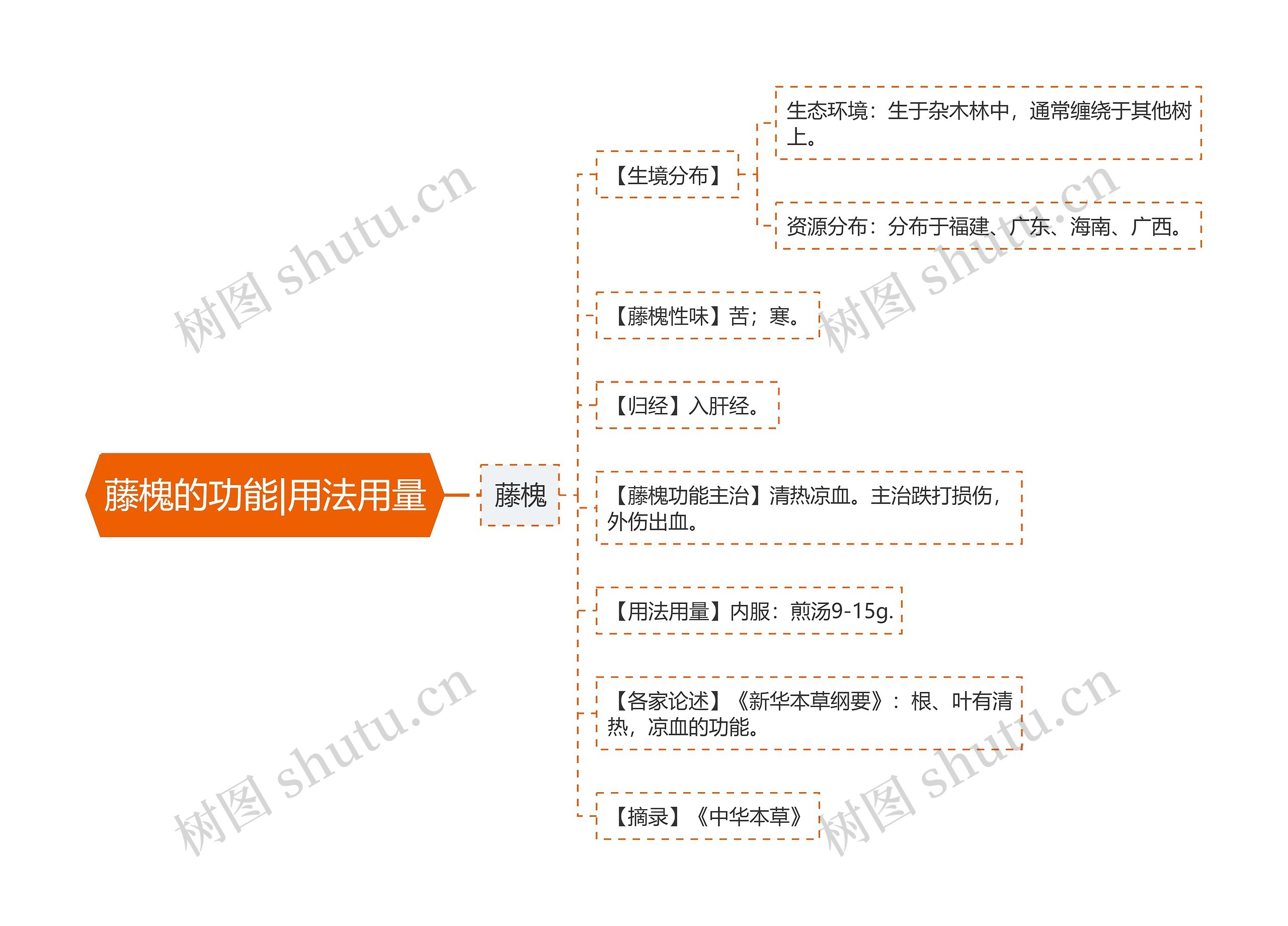 藤槐的功能|用法用量思维导图