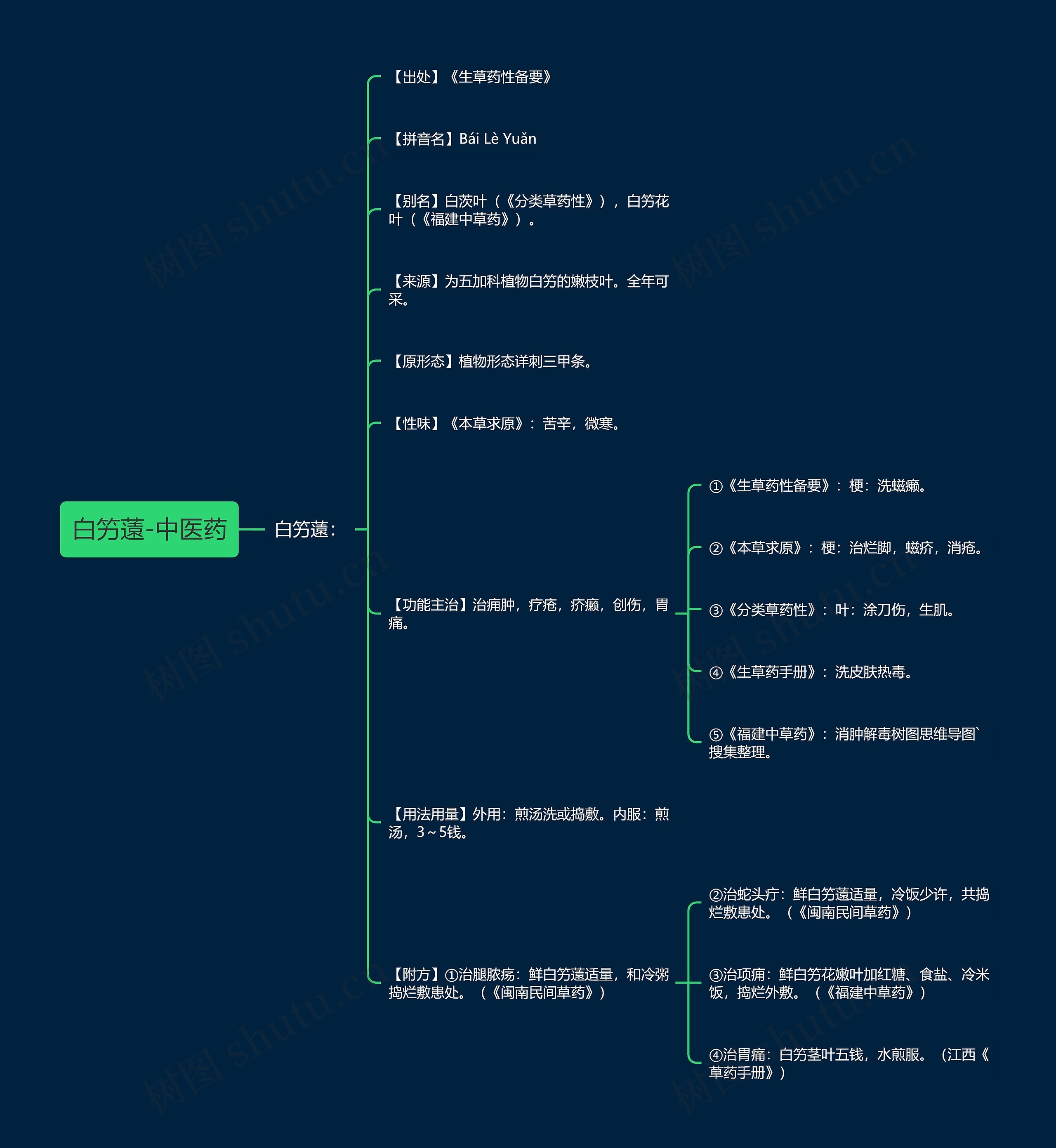 白竻薳-中医药思维导图