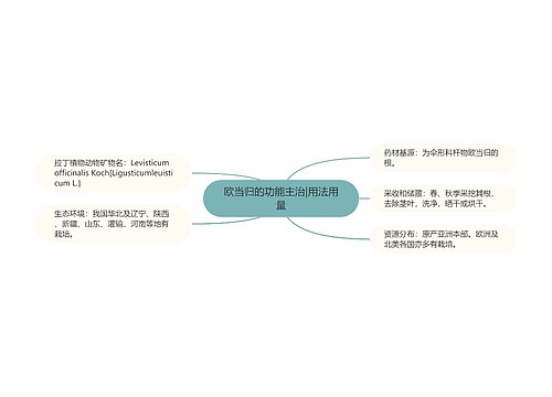 欧当归的功能主治|用法用量