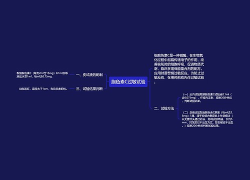 胞色素C过敏试验