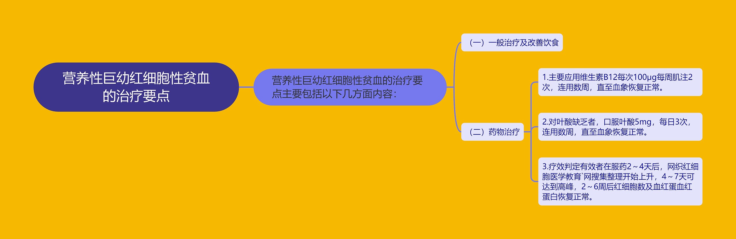 营养性巨幼红细胞性贫血的治疗要点 营养性巨幼红细胞性贫血的治疗要点