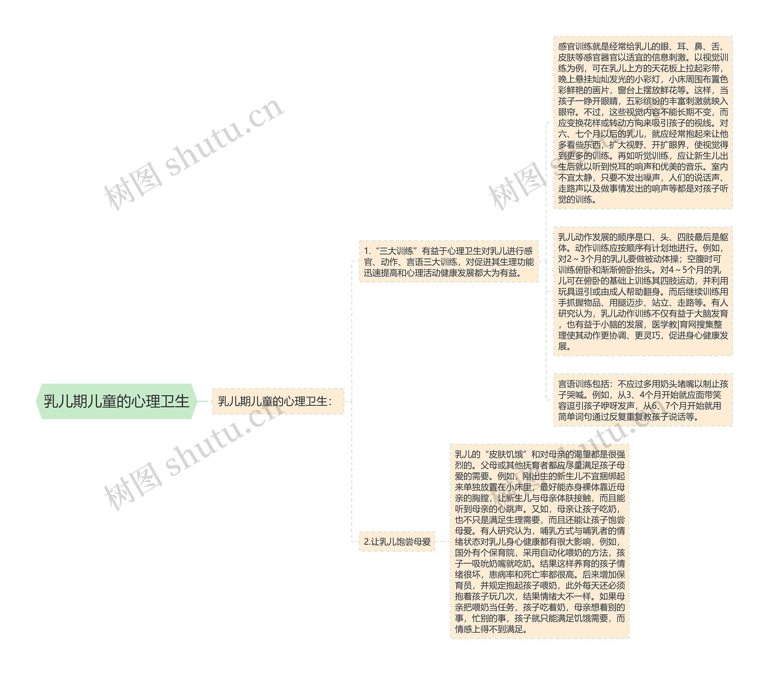乳儿期儿童的心理卫生思维导图