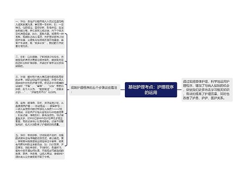 基础护理考点：护理程序的运用