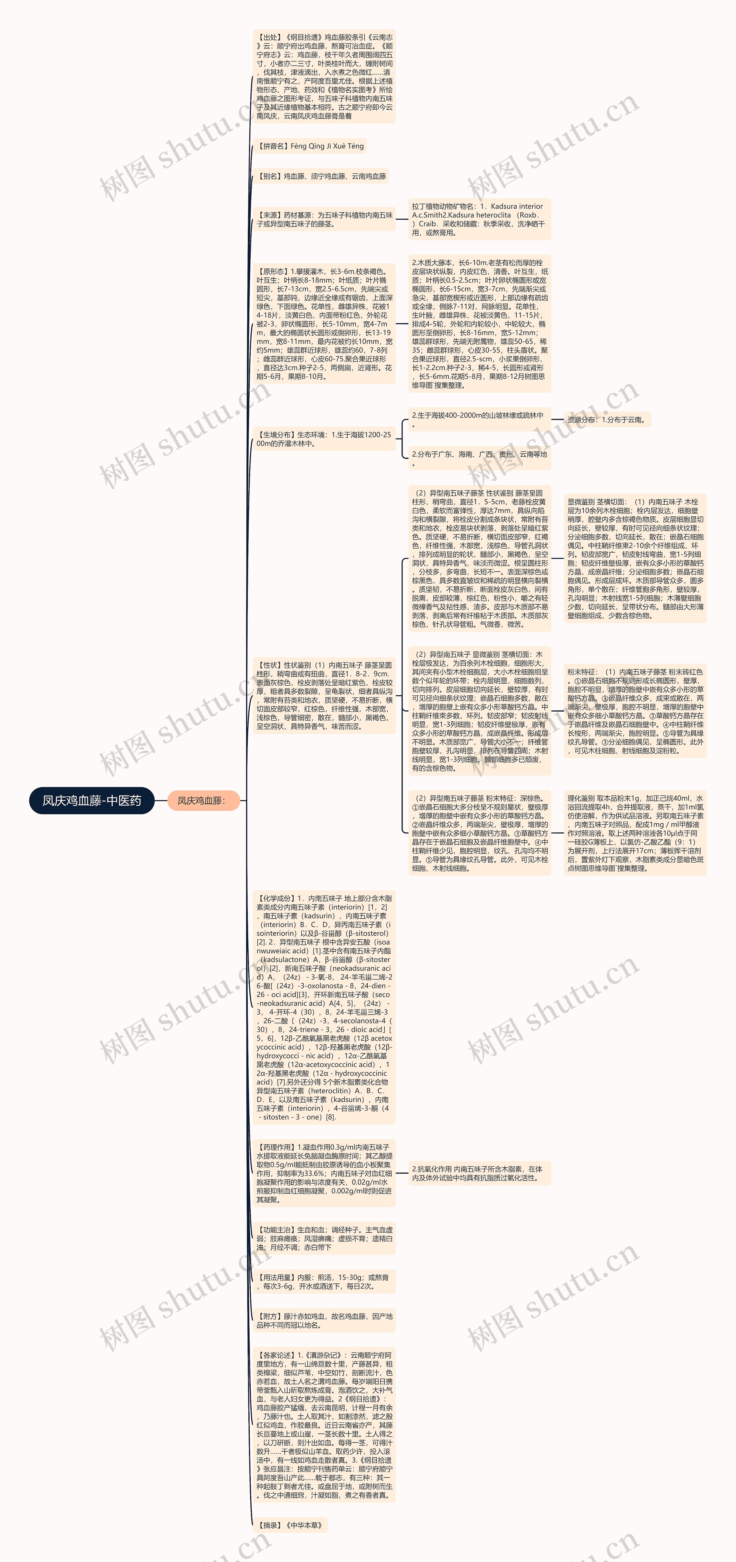 凤庆鸡血藤-中医药思维导图