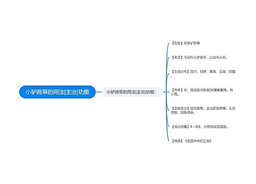 小驴蹄草的用法|主治|功能