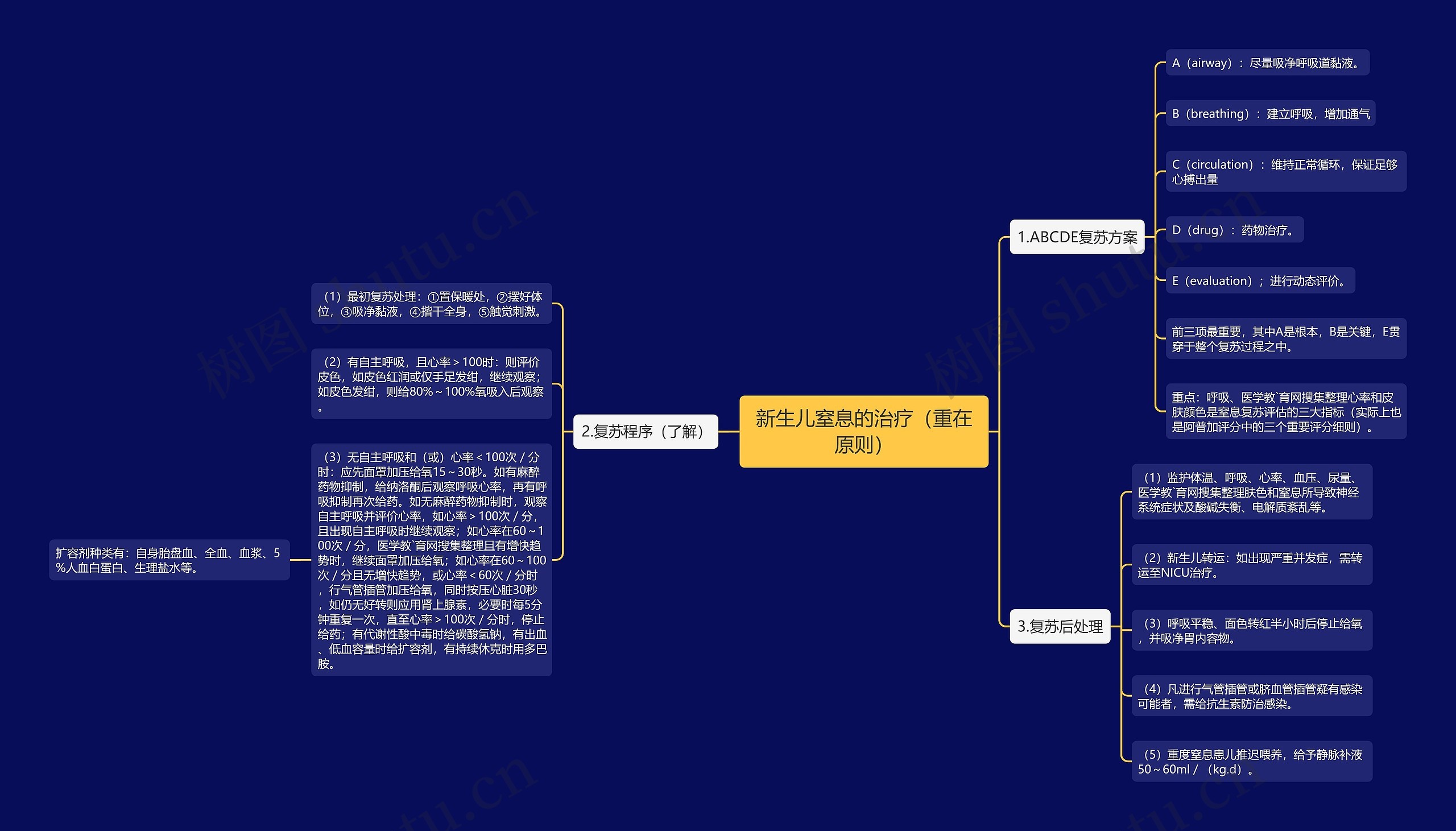 新生儿窒息的治疗（重在原则）