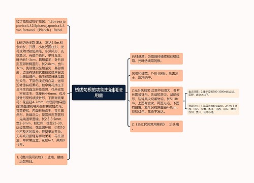 绣线菊根的功能主治|用法用量