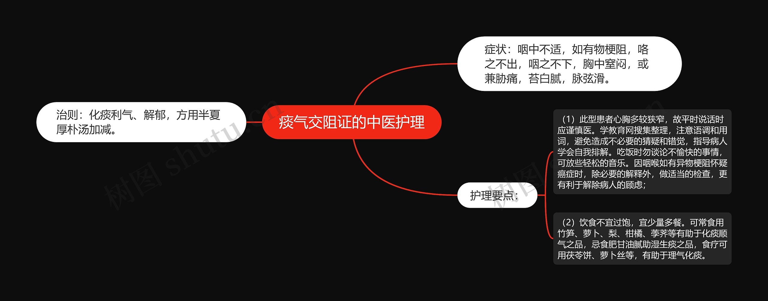 痰气交阻证的中医护理思维导图