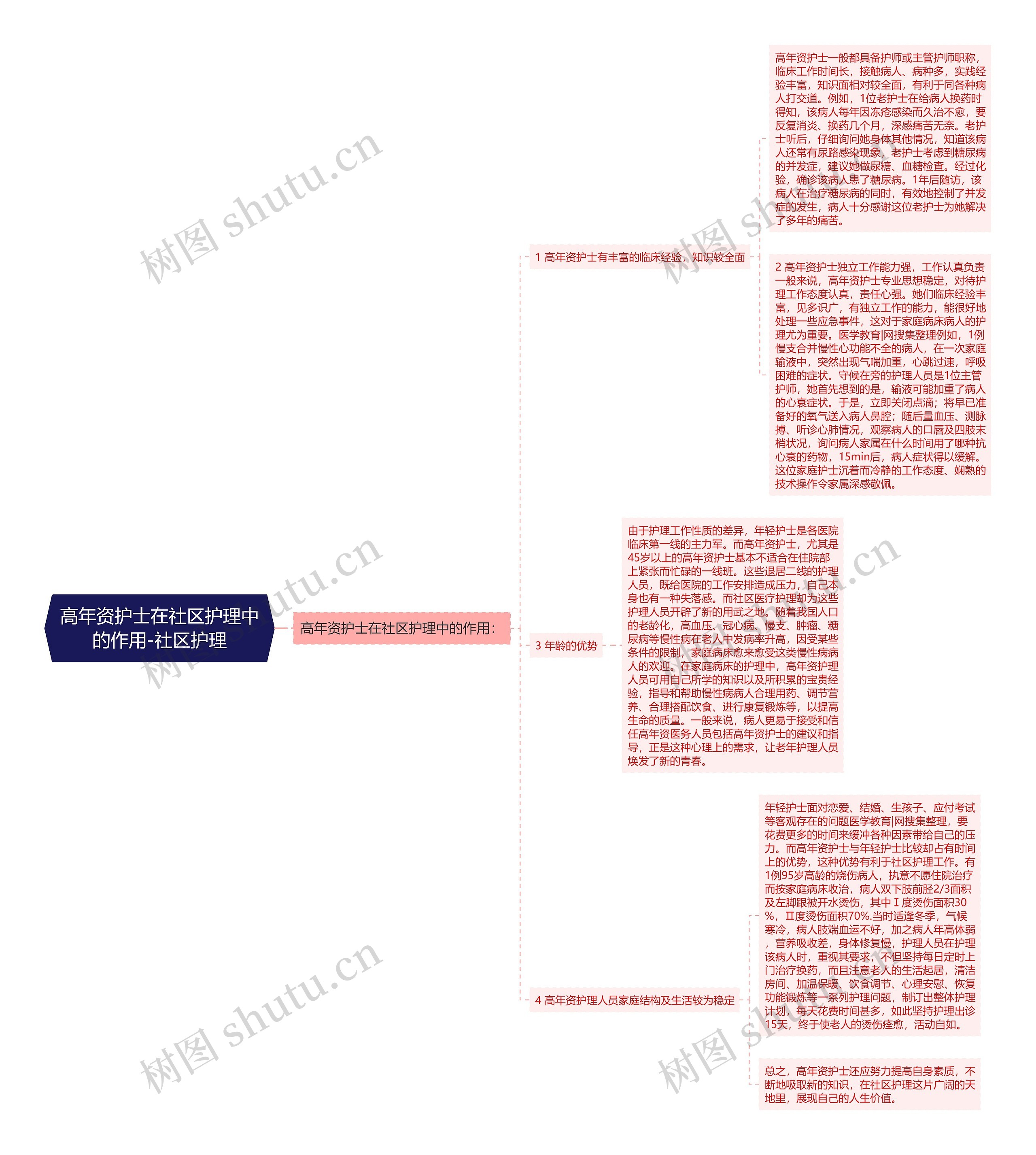 高年资护士在社区护理中的作用-社区护理思维导图