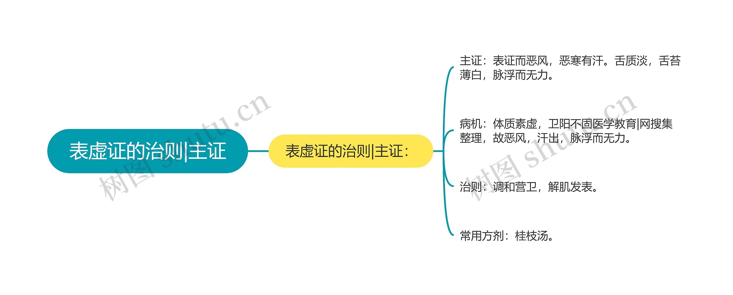 表虚证的治则|主证思维导图