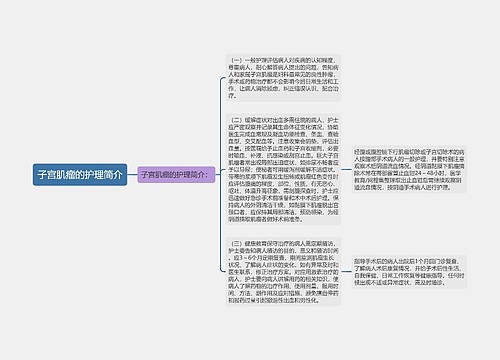 子宫肌瘤的护理简介