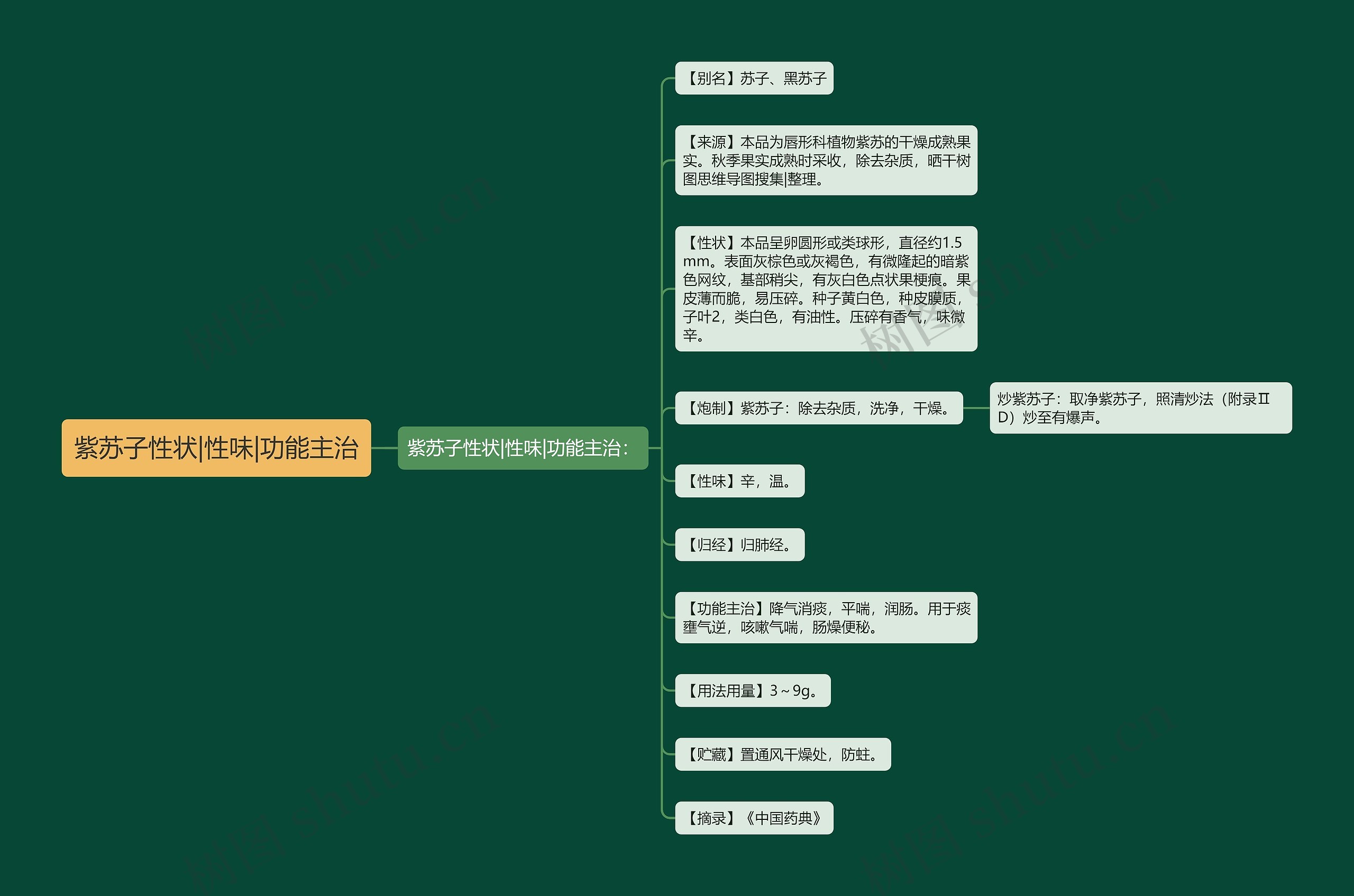 紫苏子性状|性味|功能主治