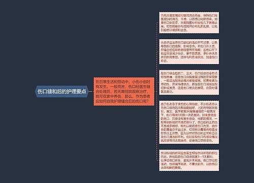 伤口缝和后的护理要点