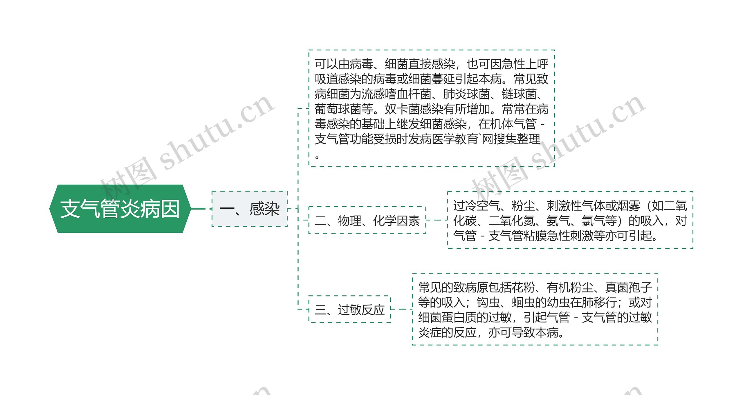 支气管炎病因思维导图