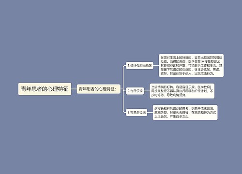 青年患者的心理特征