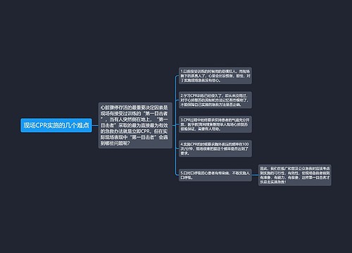 现场CPR实施的几个难点