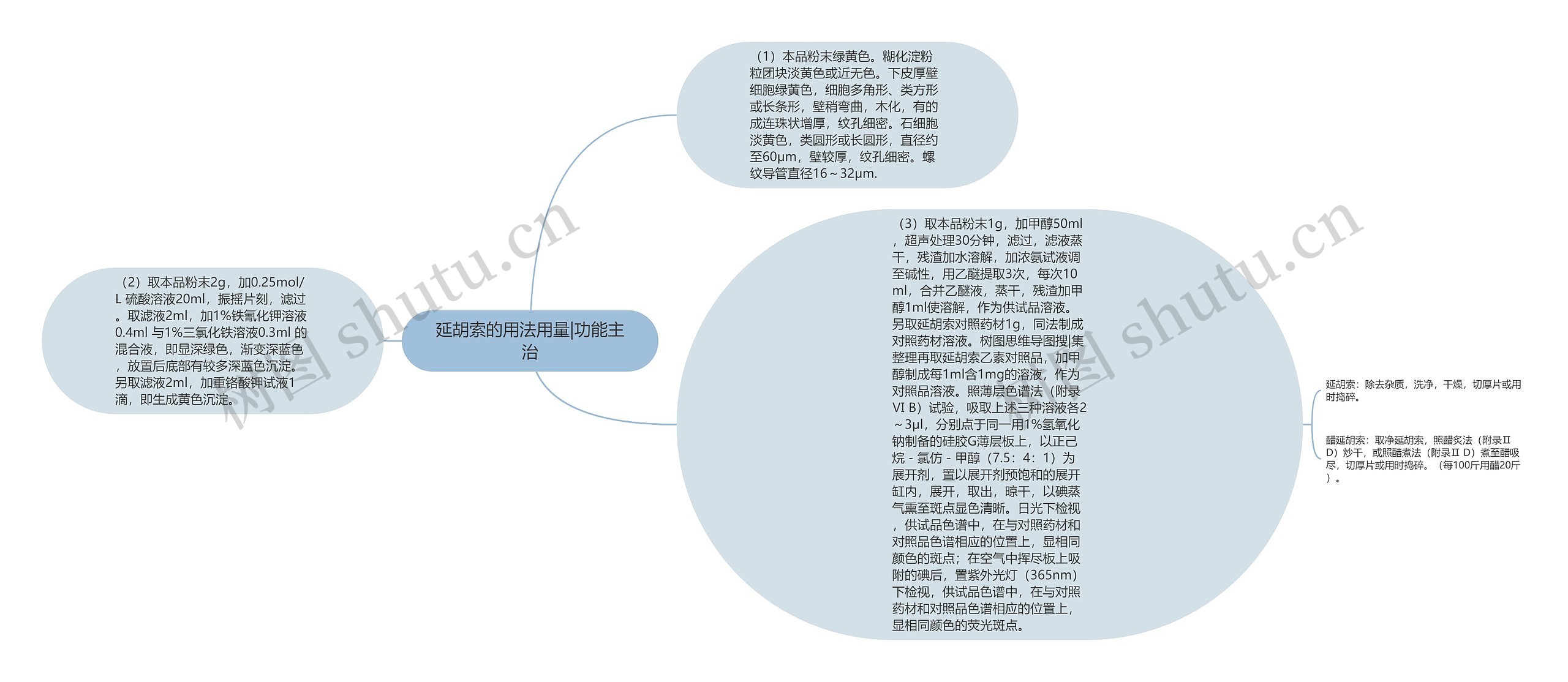 延胡索的用法用量|功能主治思维导图