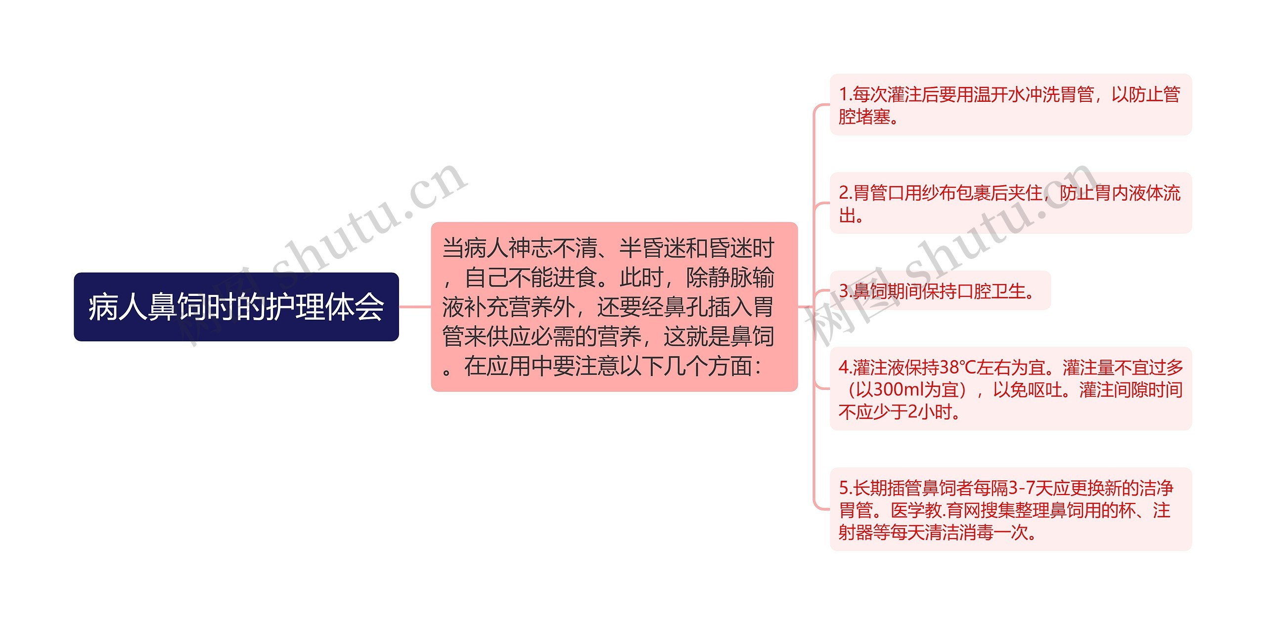 病人鼻饲时的护理体会思维导图