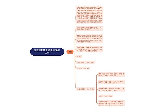 海蜇的用法用量|性味|功能主治