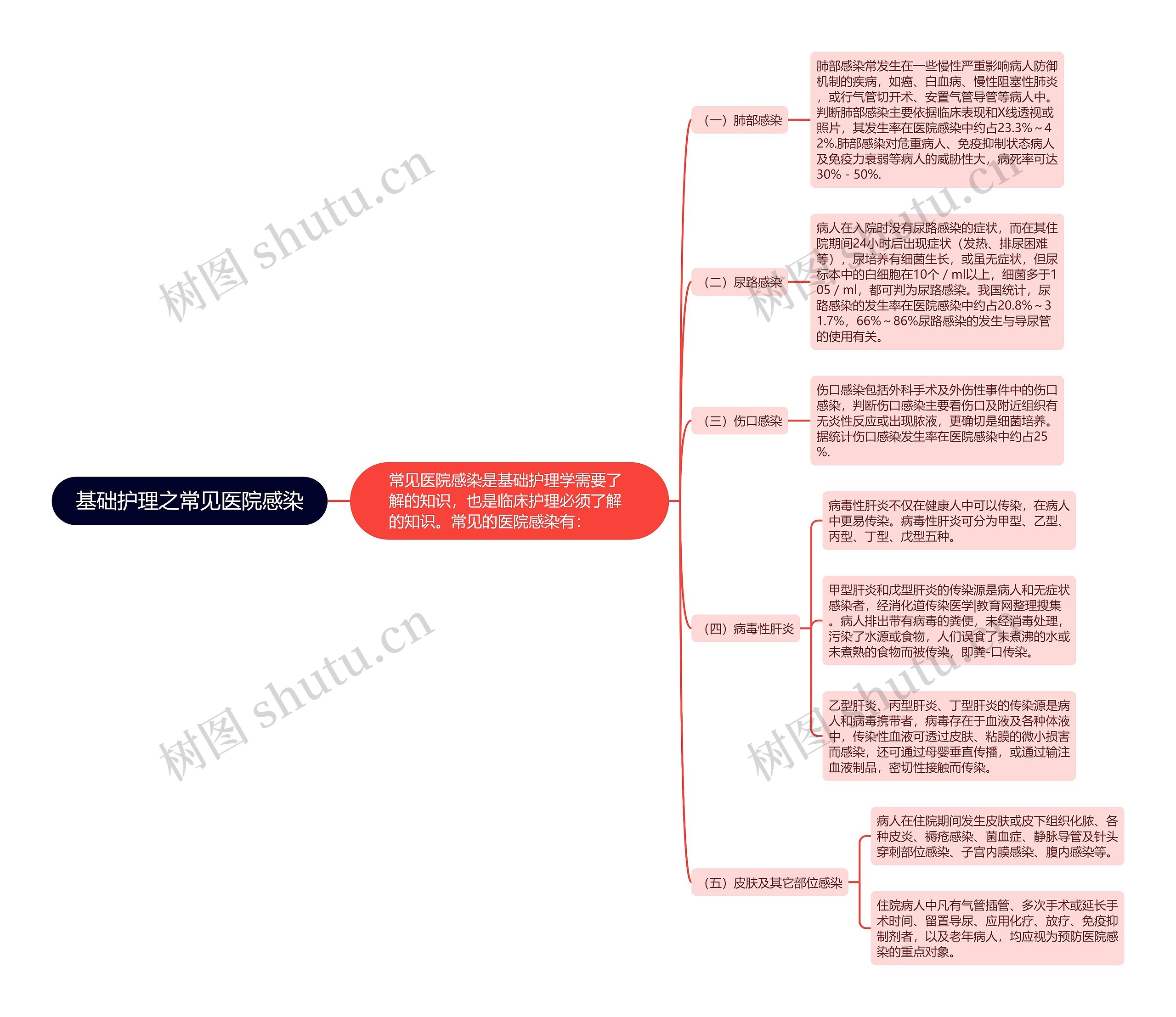 基础护理之常见医院感染思维导图