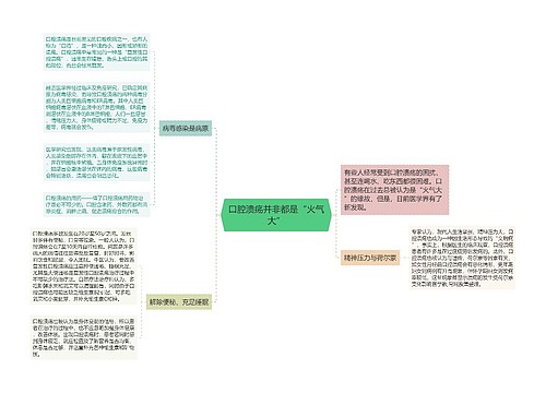 口腔溃疡并非都是“火气大”