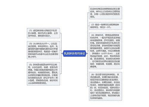 乳房肿块有何体征