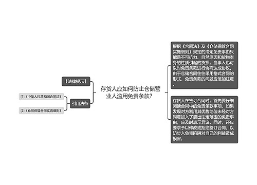 存货人应如何防止仓储营业人滥用免责条款？