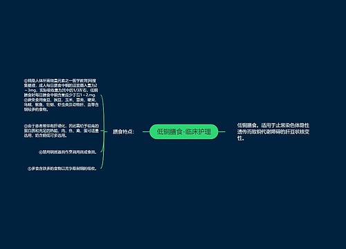 低铜膳食-临床护理