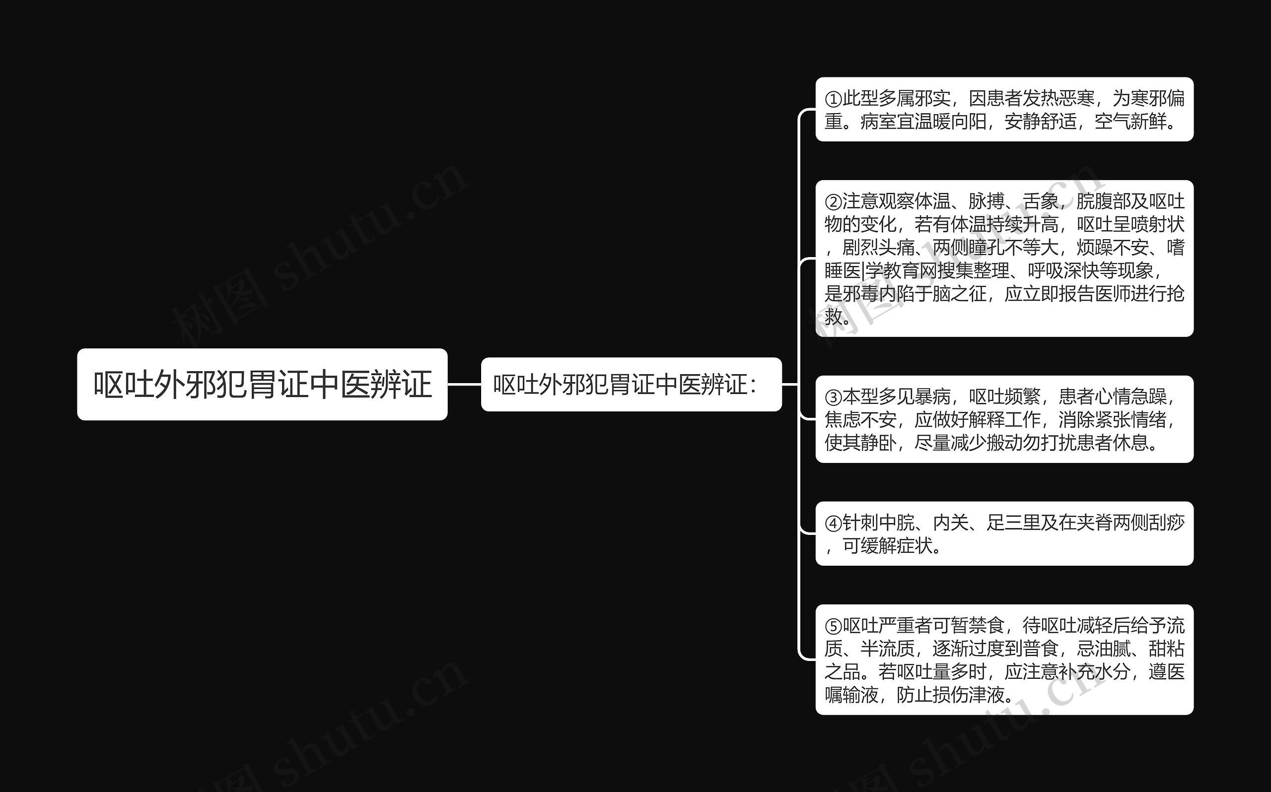 呕吐外邪犯胃证中医辨证思维导图