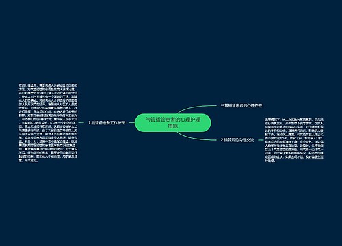 气管插管患者的心理护理措施