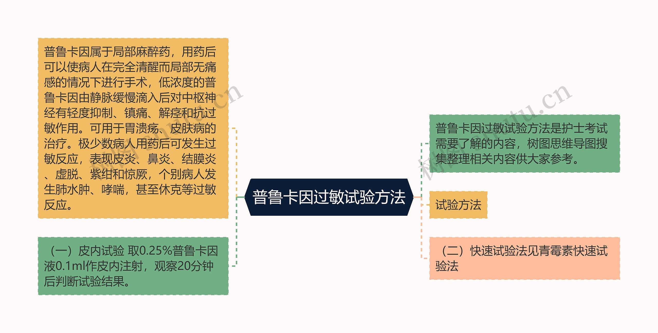 普鲁卡因过敏试验方法思维导图