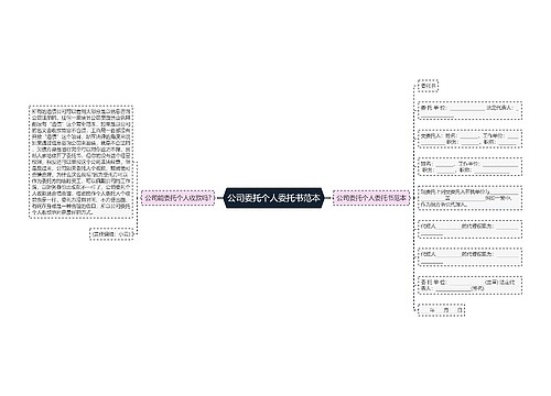 公司委托个人委托书范本