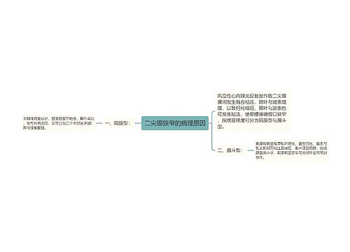 二尖瓣狭窄的病理原因思维导图