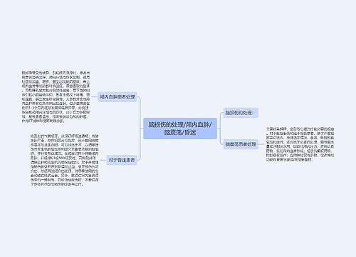 脑损伤的处理/颅内血肿/脑震荡/昏迷