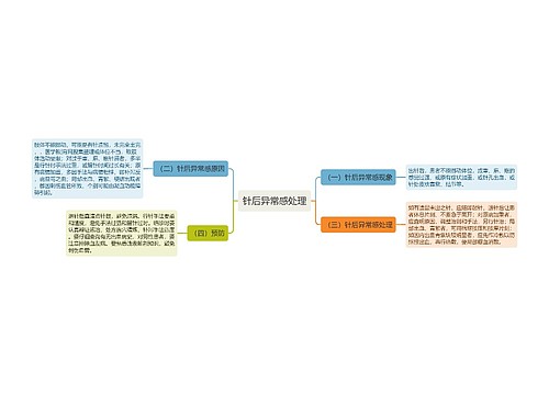 针后异常感处理