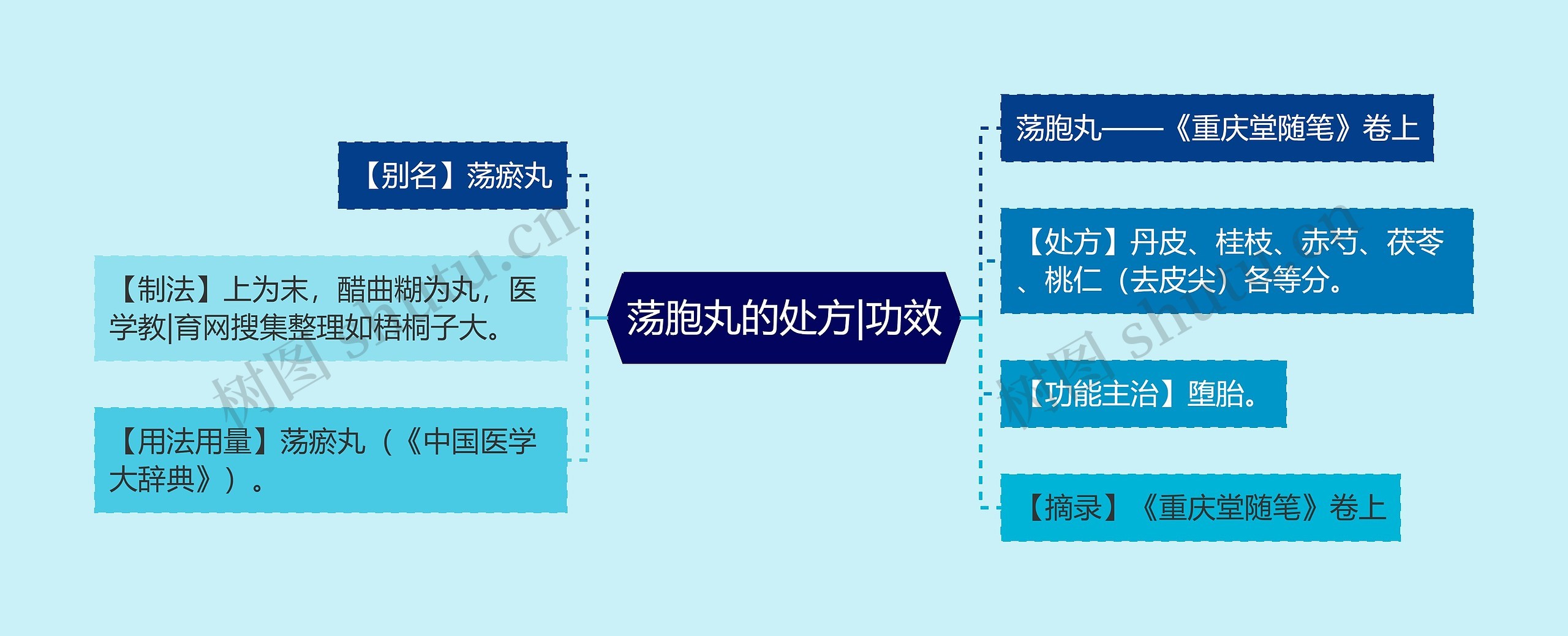 荡胞丸的处方|功效思维导图