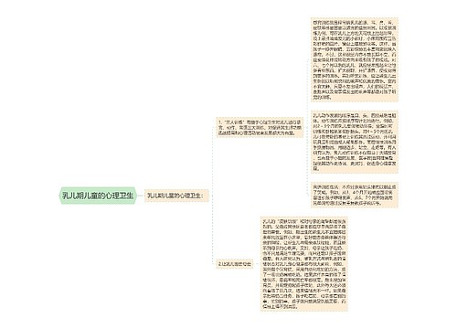 乳儿期儿童的心理卫生