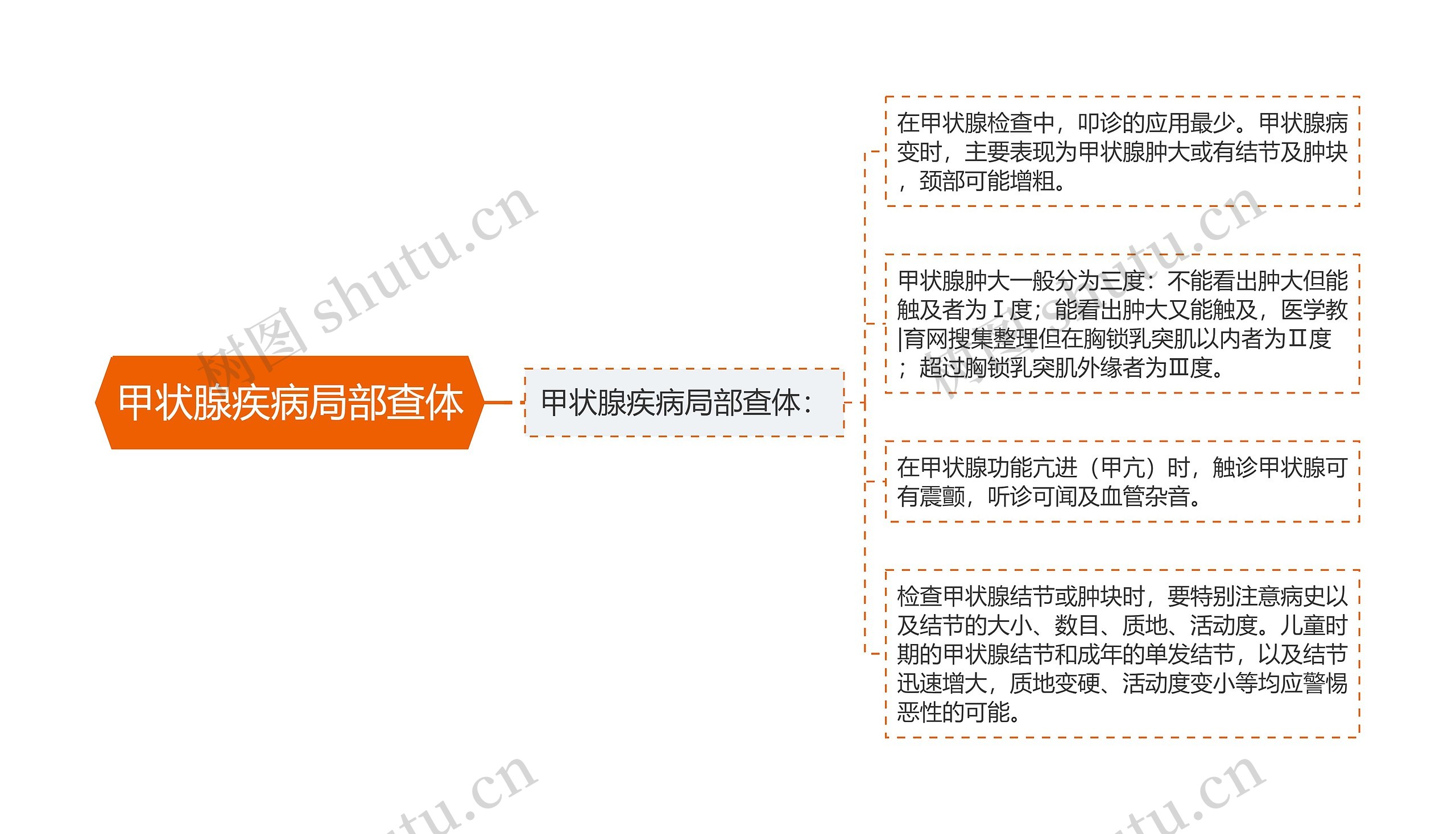 甲状腺疾病局部查体思维导图